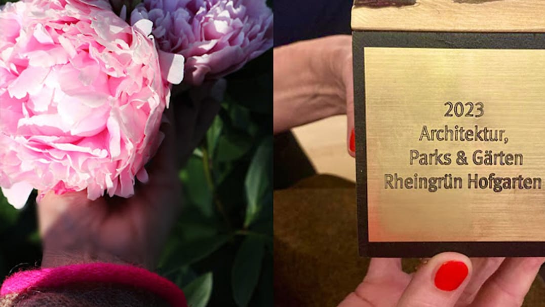 Blumen und Aufschrift Architektur, Parks & Gärten Rheingrün Hofgarten